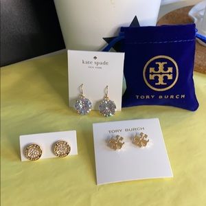 3 Kate spade/Tory Burch/ Michael Kors earrings